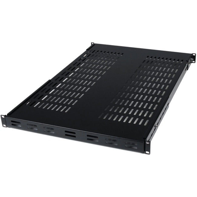 StarTech.com 1U Adjustable Mounting Depth Vented Rack Mount Shelf - 175lbs / 80kg - Computers & Electronics
