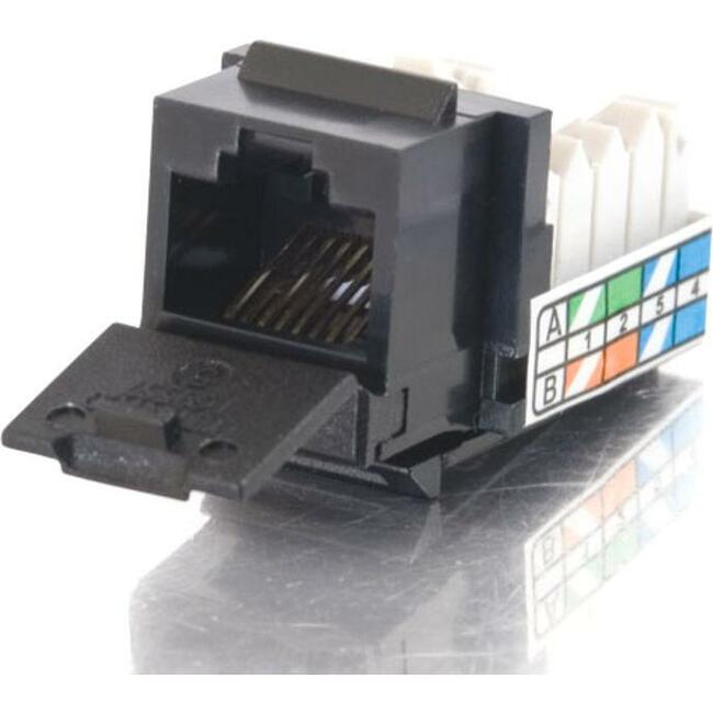 C2G 90° Cat5E RJ45 UTP Keystone Jack - Black Default Title