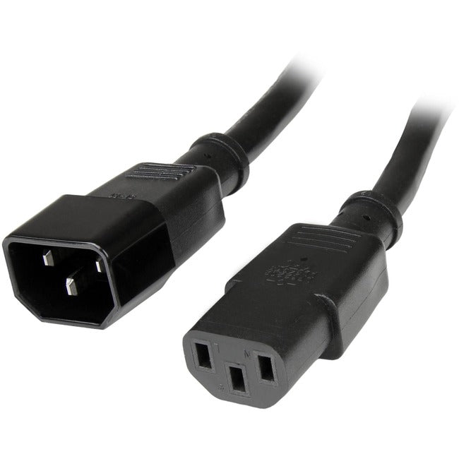 StarTech.com 1 ft Standard Computer Power Cord Extension - C14 to C13 - GreatEagleInc