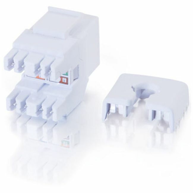 C2G 180 Degree Cat6 RJ45 UTP Keystone Jack - White Default Title