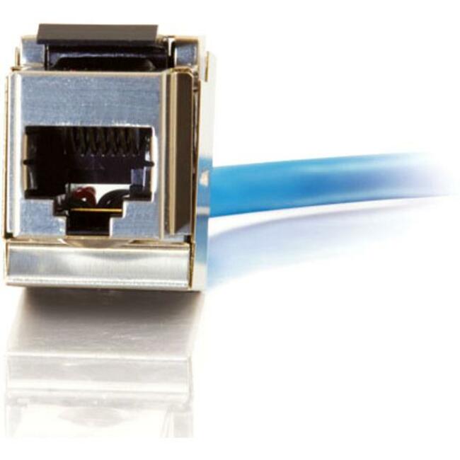 C2G 90° Cat6 RJ45 UTP Shielded Keystone Jack - Silver - GreatEagleInc