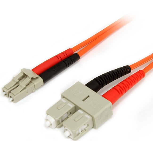 StarTech.com 2m Fiber Optic Cable - Multimode Duplex 62.5/125 - LSZH - LC/SC - OM1 - LC to SC Fiber Patch Cable Default Title