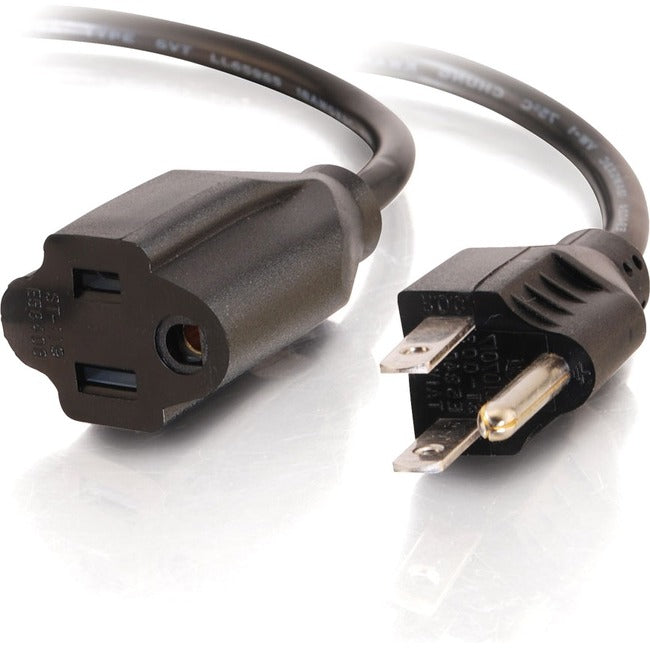 C2G 12ft 18 AWG Outlet Saver Power Extension Cord (NEMA 5-15P to NEMA 5-15R) - Computers & Electronics