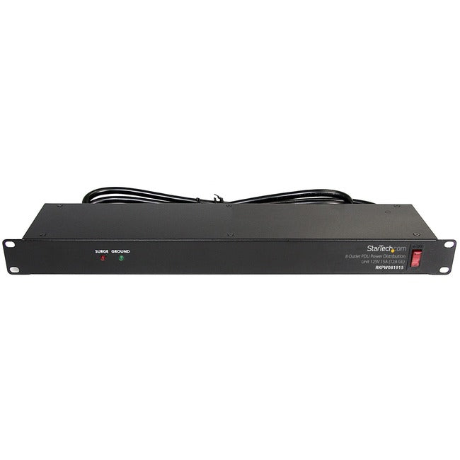 StarTech.com Rackmount PDU with 8 Outlets with Surge Protection - 19in Power Distribution Unit - 1U - Computers & Electronics