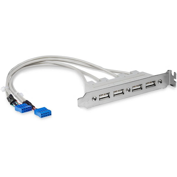 StarTech.com 4 Port USB A Female Slot Plate Adapter - USB panel - 4 pin USB Type A (F) - Computers & Electronics