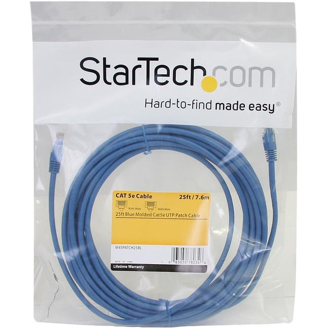 StarTech.com 25 ft Blue Molded Cat5e UTP Patch Cable - Computers & Electronics