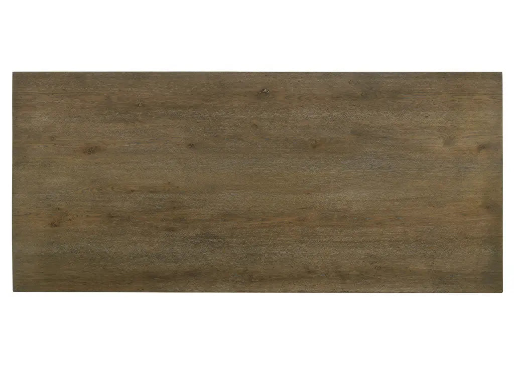 88" Oak Wood Trestle Base Dining Table Homeroots Kitchen & Dining