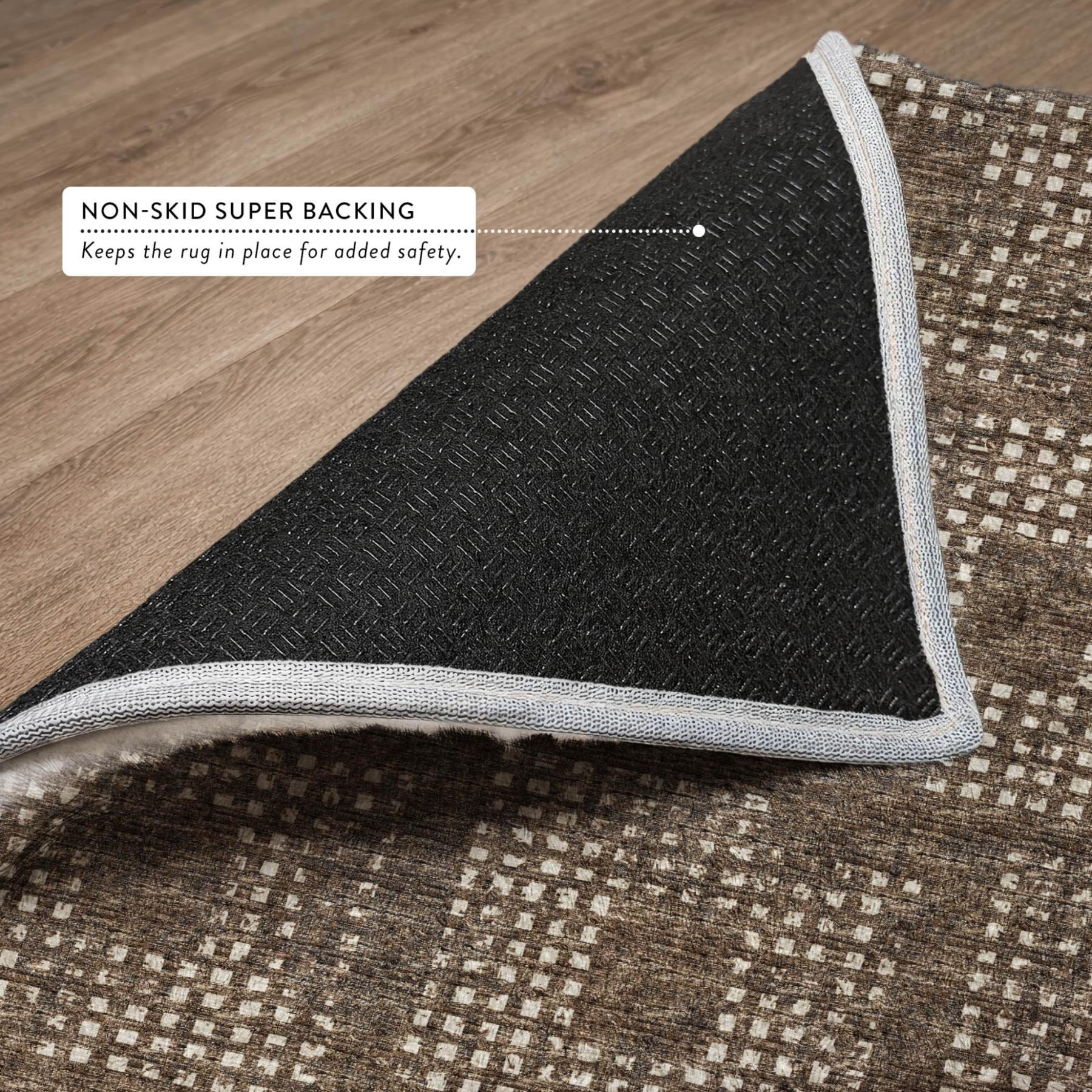 10' X 14' Brown And Beige Geometric Shag Washable Area Rug With UV Protection - Home & Garden
