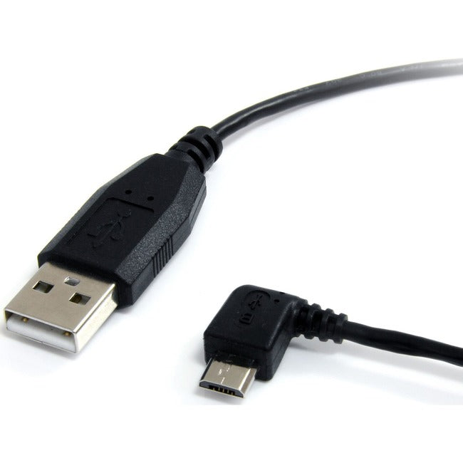 StarTech.com 1 ft Micro USB Cable - A to Left Angle Micro B - GreatEagleInc