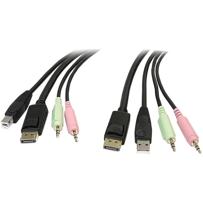 StarTech.com 6 ft 4-in-1 USB DisplayPort KVM Switch Cable - GreatEagleInc