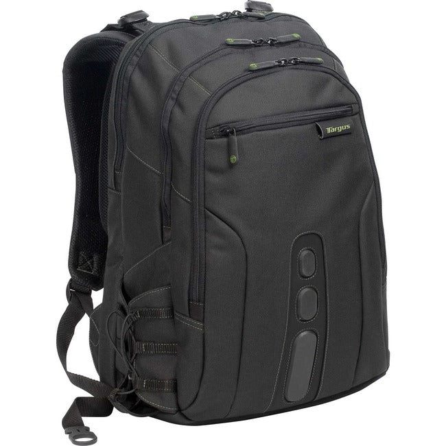 Targus EcoSmart TBB019US Carrying Case (Backpack) for 17" Notebook - Black, Green - GreatEagleInc