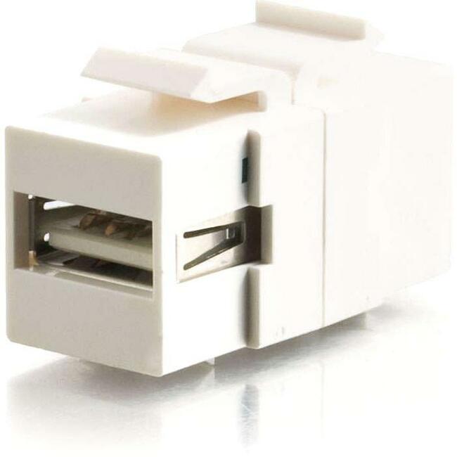 C2G Snap-In USB A/B Female Keystone Insert Module - White Default Title