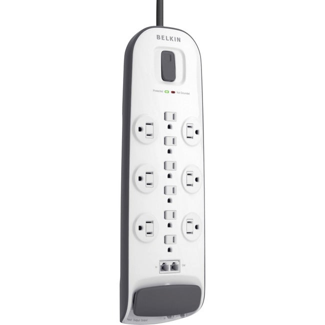 Belkin 12-outlet Surge Protector with 8 ft Power Cord with Cable/Satellite Protection - GreatEagleInc