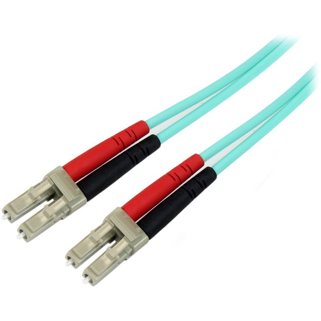 StarTech.com 10m Fiber Optic Cable - 10 Gb Aqua - Multimode Duplex 50/125 - LSZH - LC/LC - OM3 - LC to LC Fiber Patch Cable Default Title