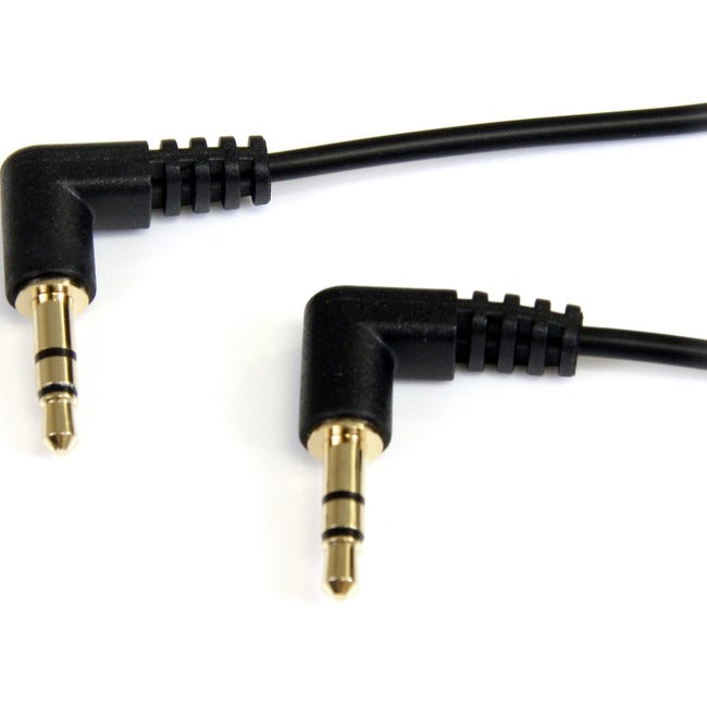 StarTech.com 6 ft Slim 3.5mm Right Angle Stereo Audio Cable - M/M - Computers & Electronics