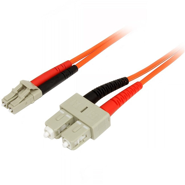 StarTech.com 1m Fiber Optic Cable - Multimode Duplex 50/125 - LSZH - LC/SC - OM2 - LC to SC Fiber Patch Cable Default Title
