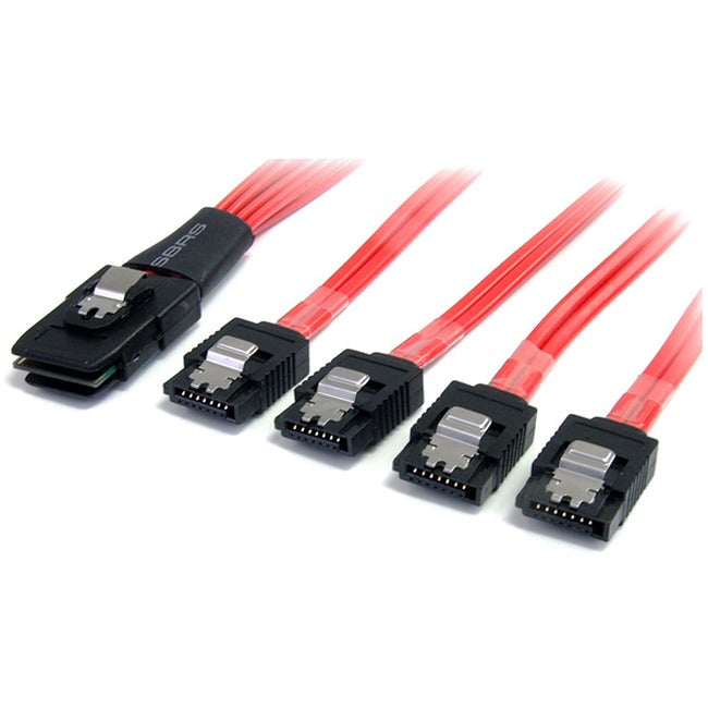 StarTech.com 50cm Serial Attached SCSI SAS Cable - SFF-8087 to 4x Latching SATA Default Title