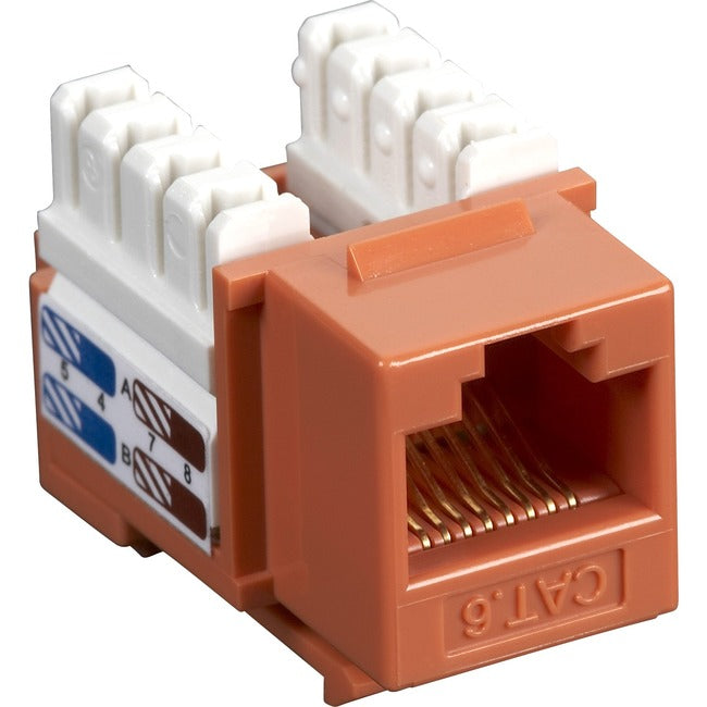 Black Box CAT6 Value Line Keystone Jack, Orange - GreatEagleInc