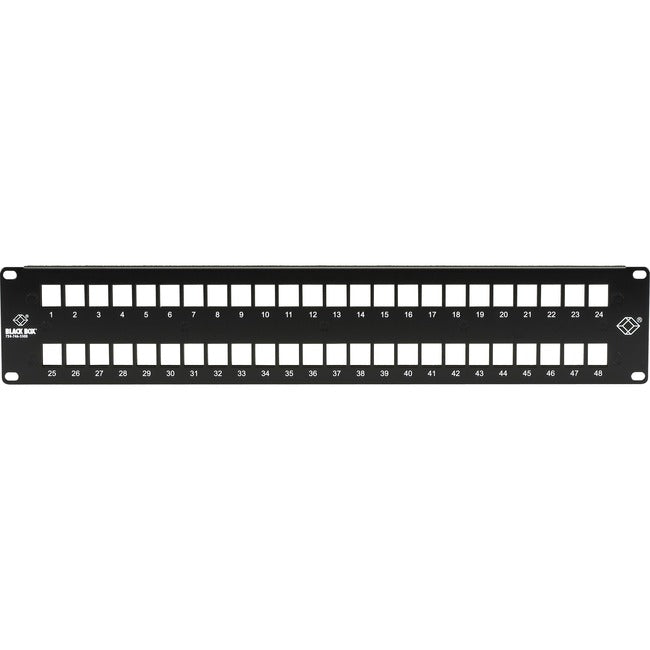 Black Box GigaStation2 High-Density Multimedia Patch Panel, 48-Port, 2U