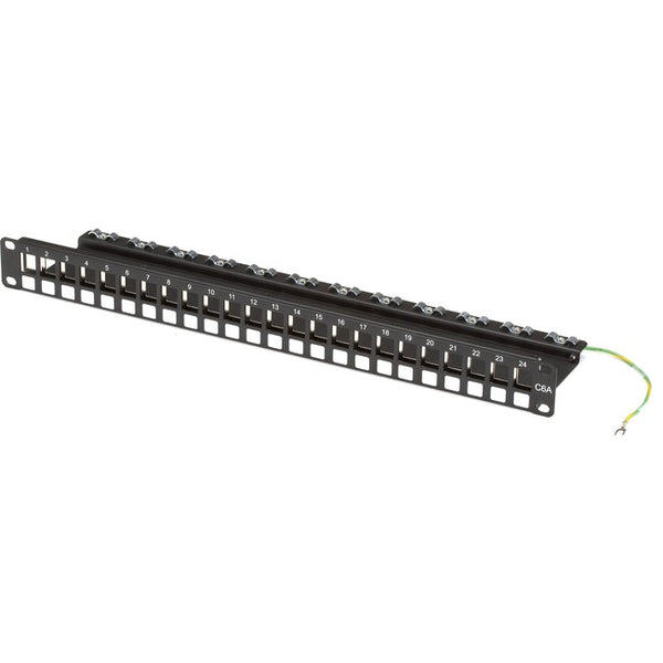 Black Box CAT6a Blank Patch Panel, 24-Port, 19", 1.75"H, 1U - Computers & Electronics