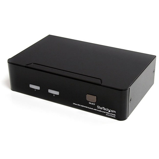 StarTech.com 2 Port DVI + USB KVM Switch with Audio - KVM switch - USB 2.0 Hub - 2 ports - 1 local user - 1U Default Title