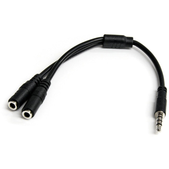 StarTech.com Headset adapter for headsets with separate headphone / microphone plugs - 3.5mm 4 position to 2x 3 position…