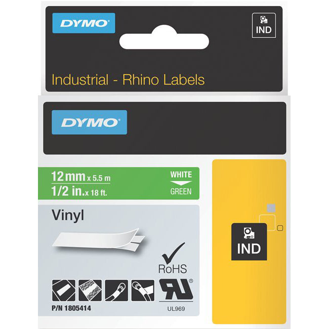 Dymo White 0n Green Color Coded Label - GreatEagleInc