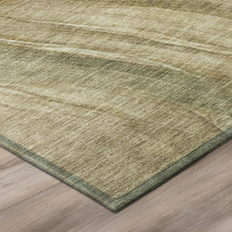 8' Beige And Brown Round Abstract Washable Indoor Outdoor Area Rug Homeroots Outdoor