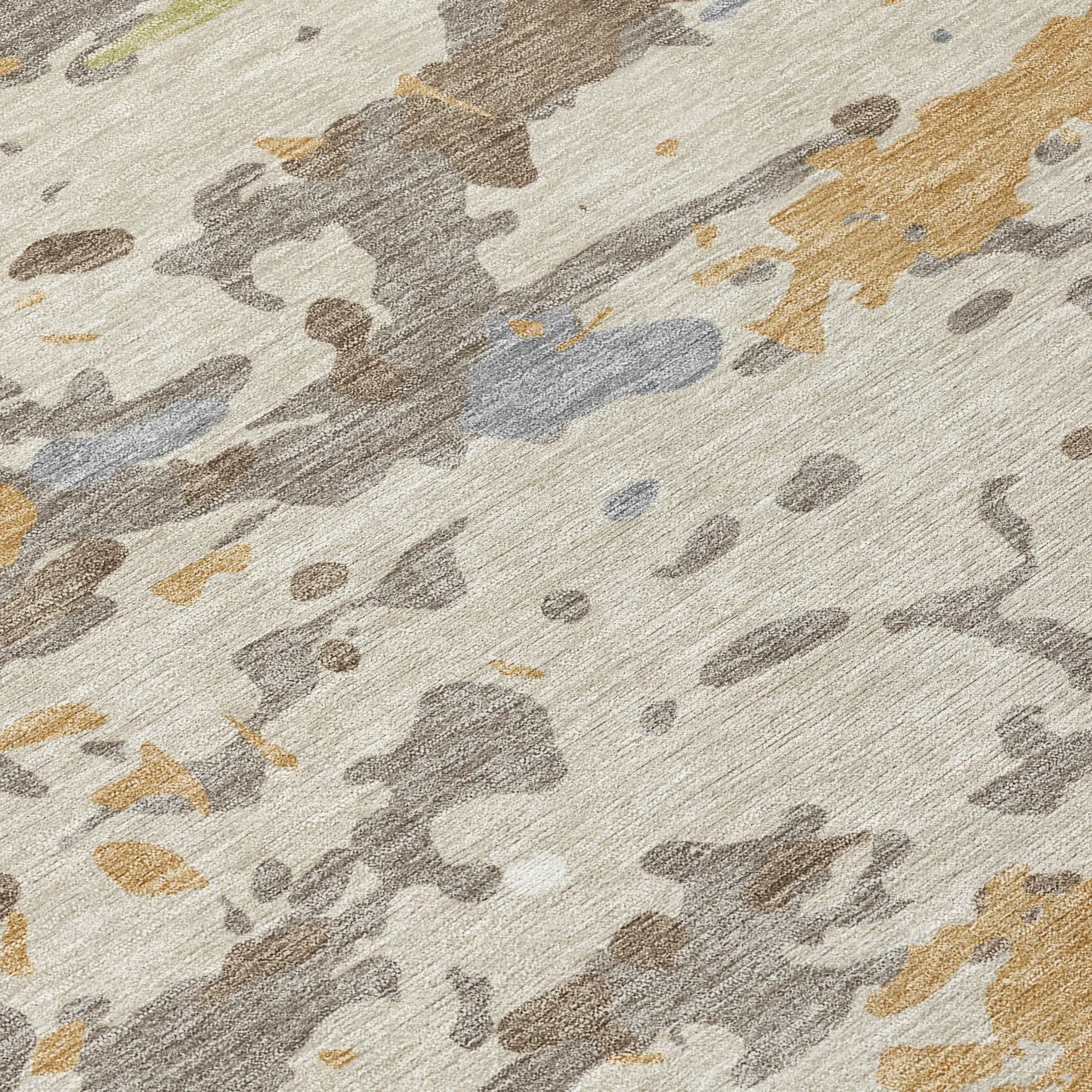 8' Beige And Brown Round Abstract Washable Indoor Outdoor Area Rug Homeroots Outdoor