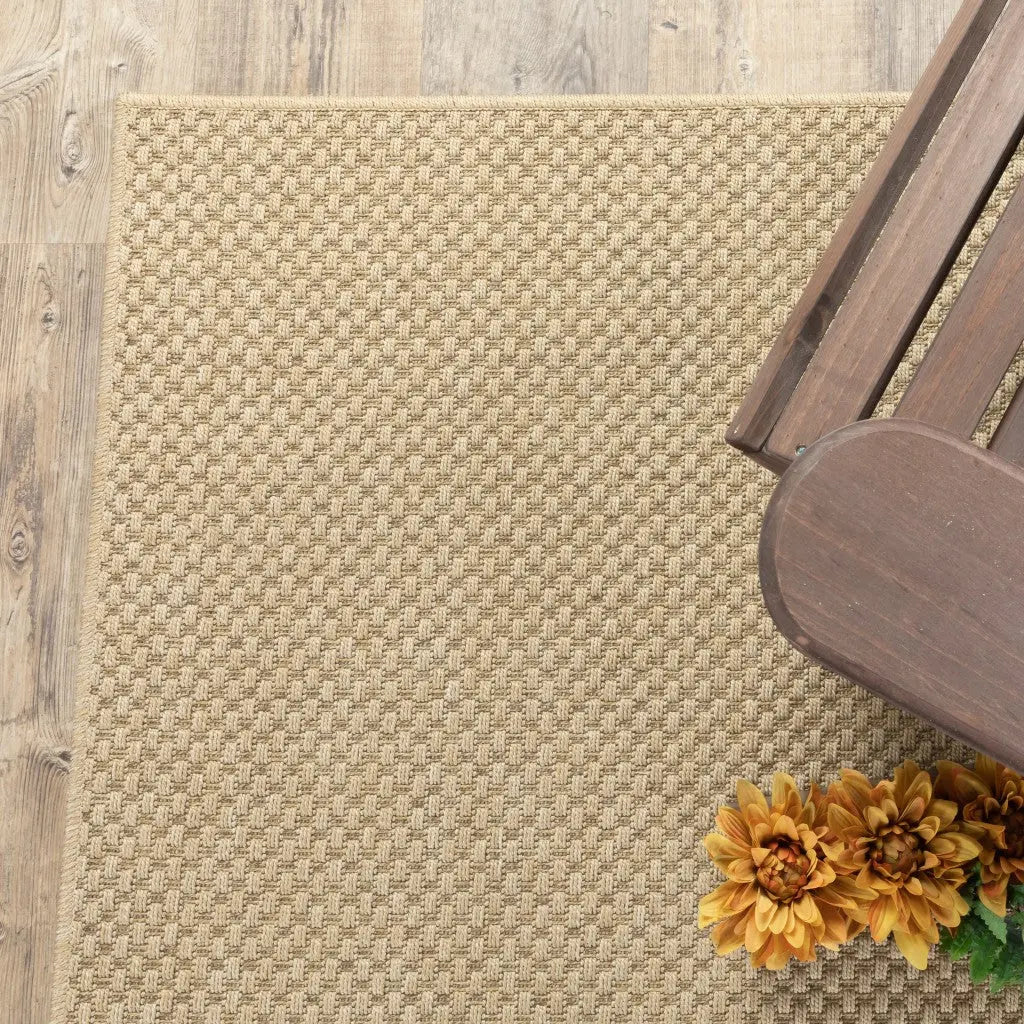8' Beige Indoor Outdoor Runner Rug Homeroots Outdoor