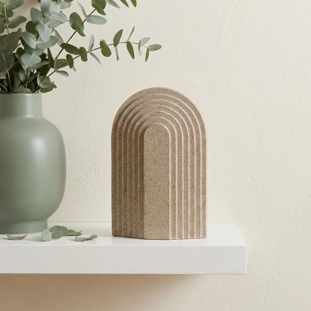 8" Beige Resin Tabletop Sculpture Homeroots Home Decor