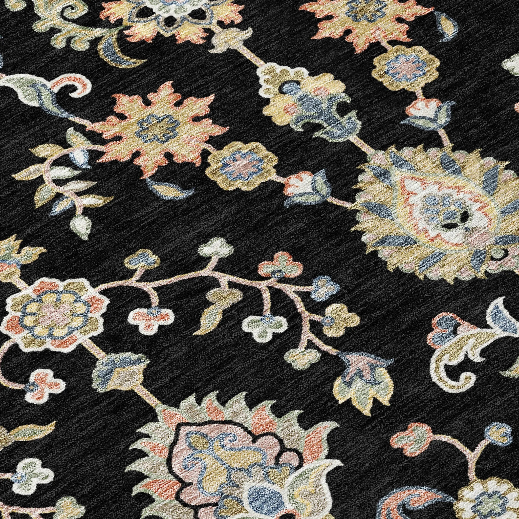 8' Black And Beige Round Abstract Washable Indoor Outdoor Area Rug Homeroots Outdoor