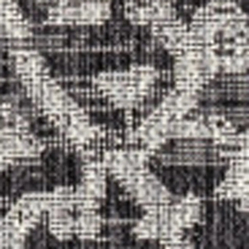 8' Black And Gray Square Medallion Indoor Outdoor Area Rug Homeroots Outdoor