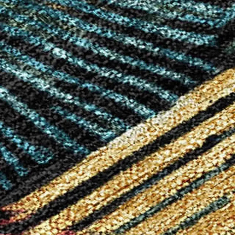 8' Black And Ivory Round Abstract Washable Indoor Outdoor Area Rug Homeroots Outdoor