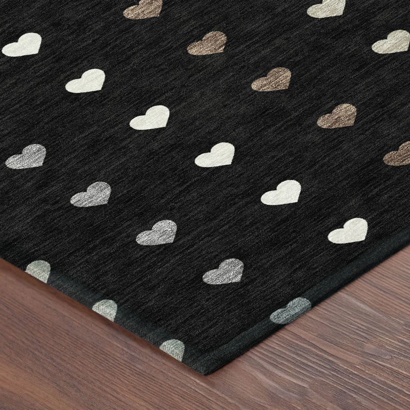 8' Black And Ivory Round Geometric Washable Indoor Outdoor Area Rug Homeroots Outdoor