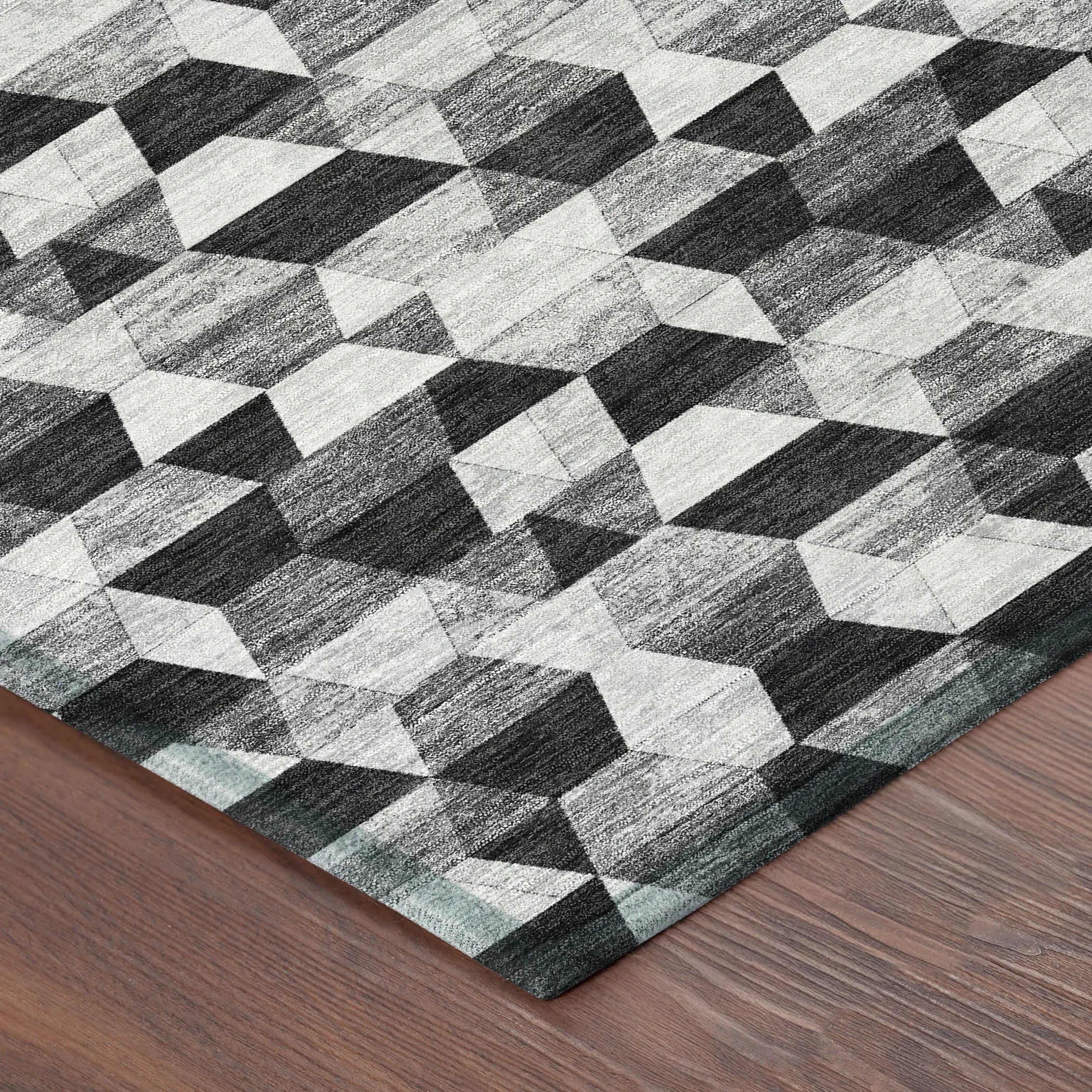 8' Black And Wheat Round Geometric Washable Indoor Outdoor Area Rug Homeroots Outdoor