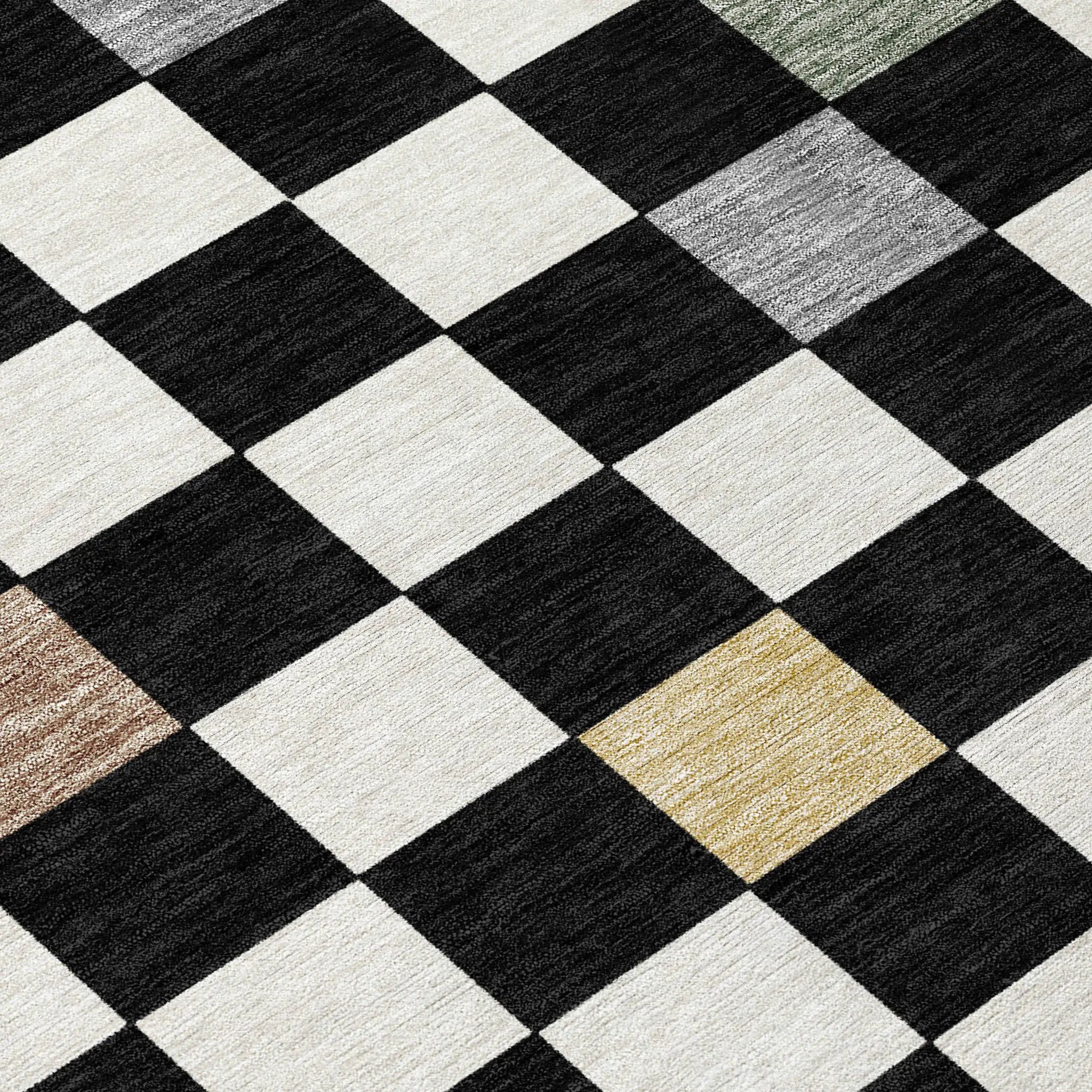 8' Black And Yellow Round Geometric Washable Indoor Outdoor Area Rug Homeroots Outdoor