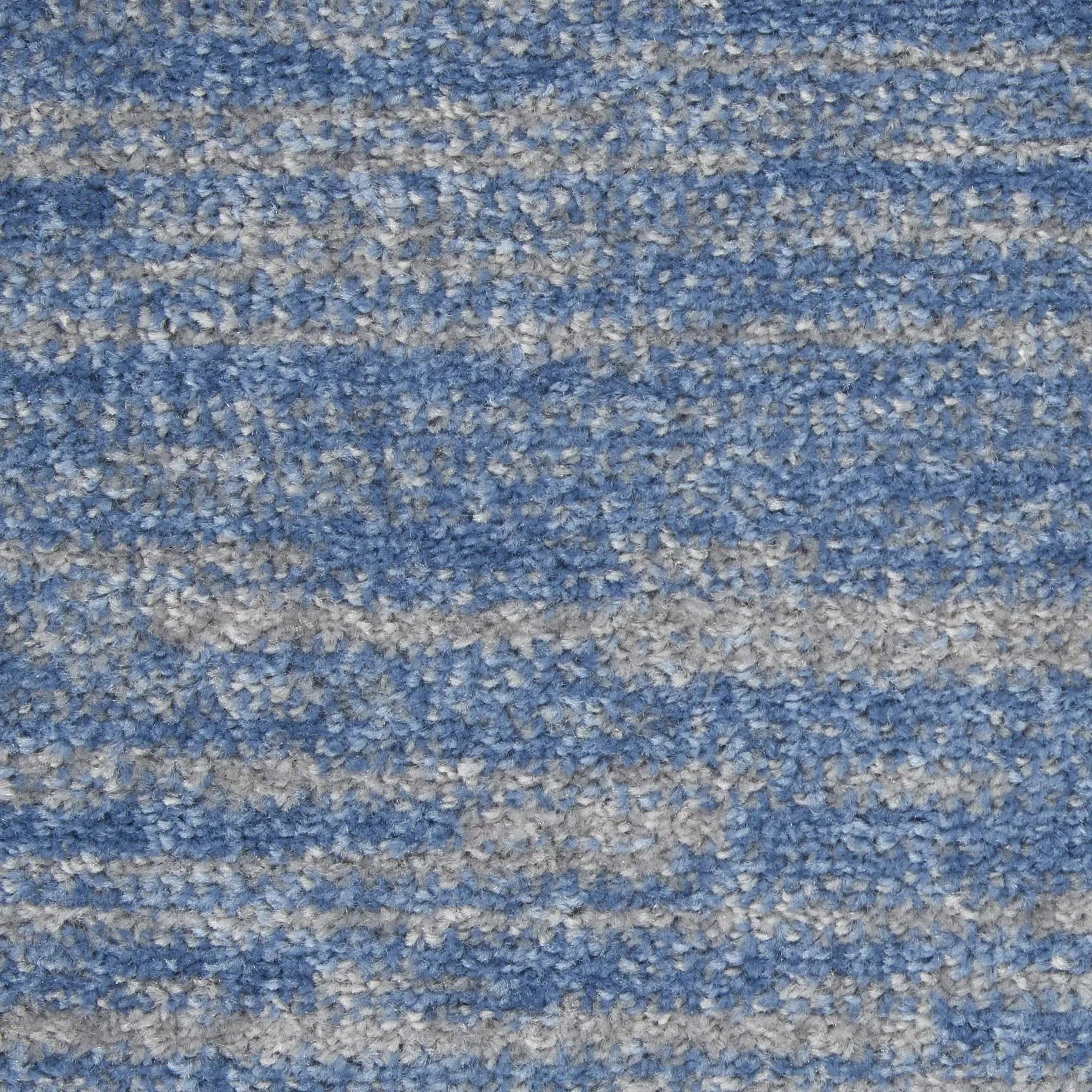 8' Blue And Gray Indoor Outdoor Runner Rug - GreatEagleInc