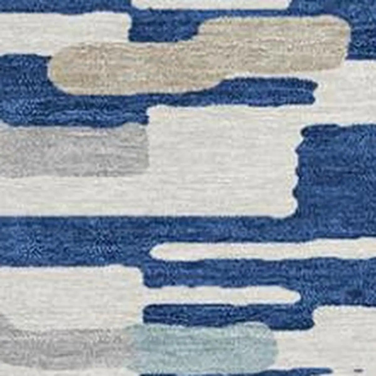 8' Blue And Silver Round Geometric Washable Indoor Outdoor Area Rug Homeroots Outdoor