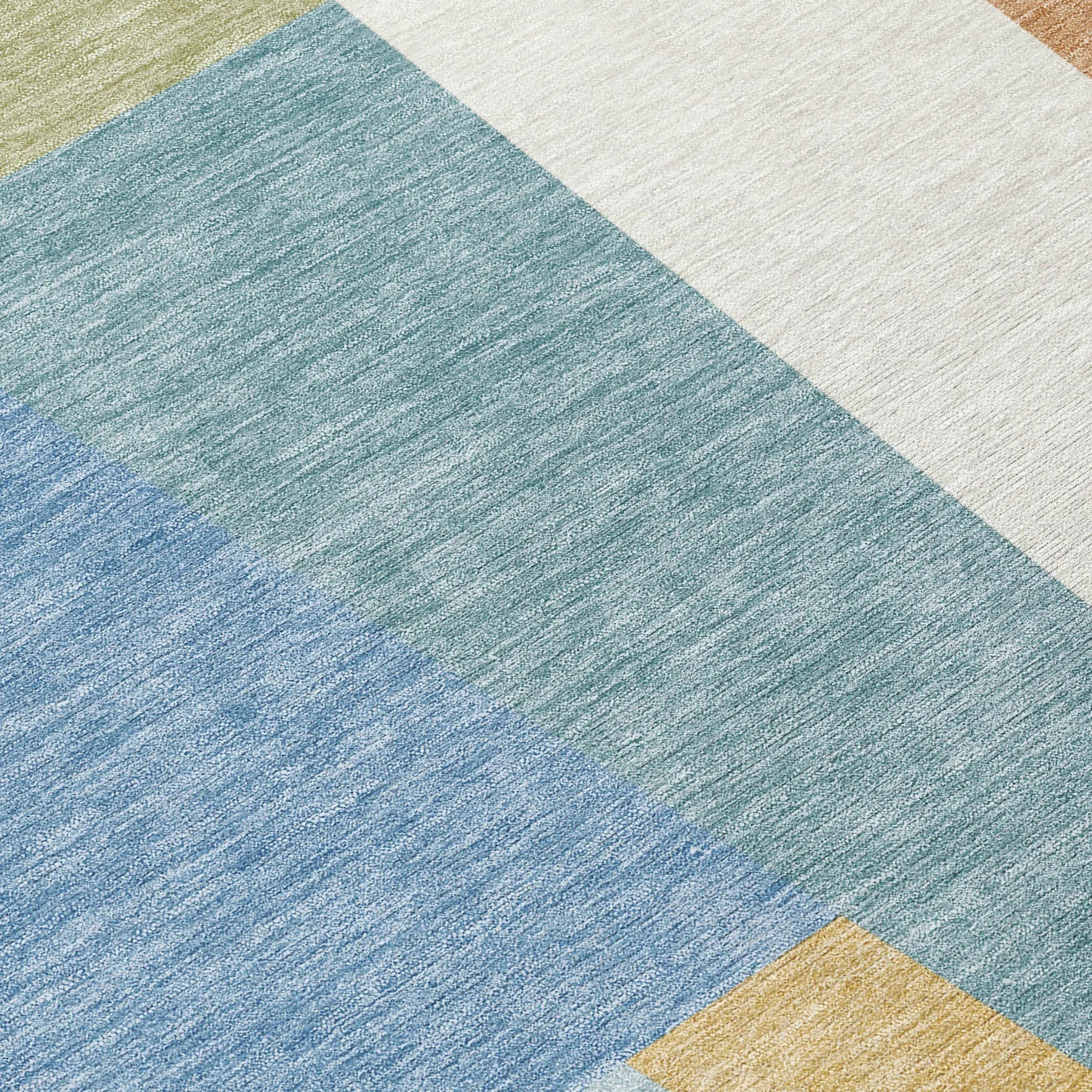 8' Blue And Teal Blue Round Geometric Washable Indoor Outdoor Area Rug Homeroots Outdoor