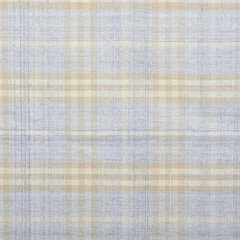8' Blue Brown And Ivory Plaid Hand Woven Area Rug Homeroots Home Decor