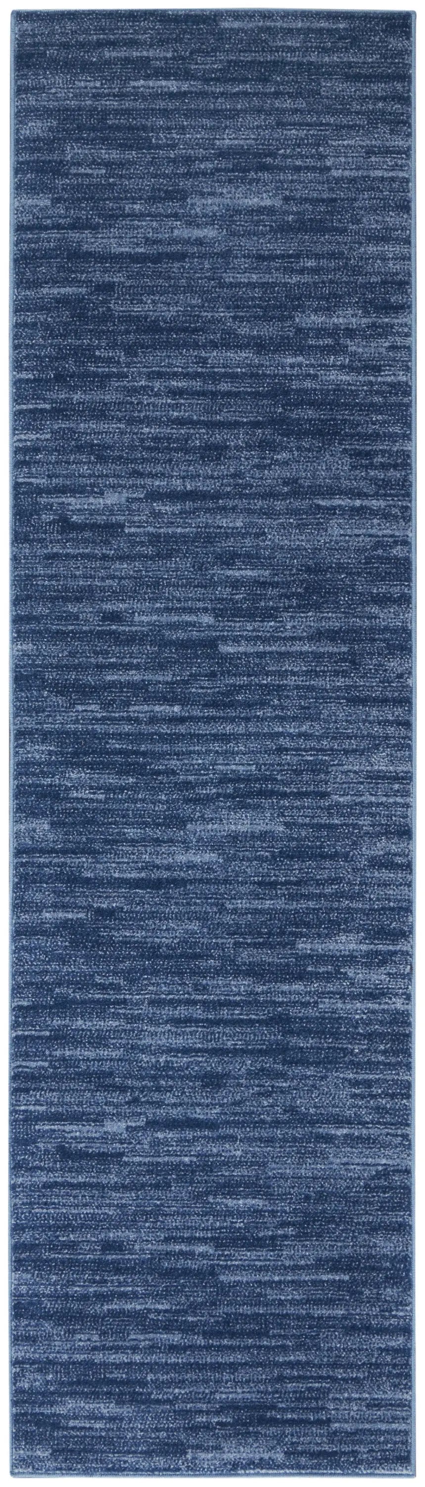 8' Blue Non Skid Indoor Outdoor Runner Rug - GreatEagleInc