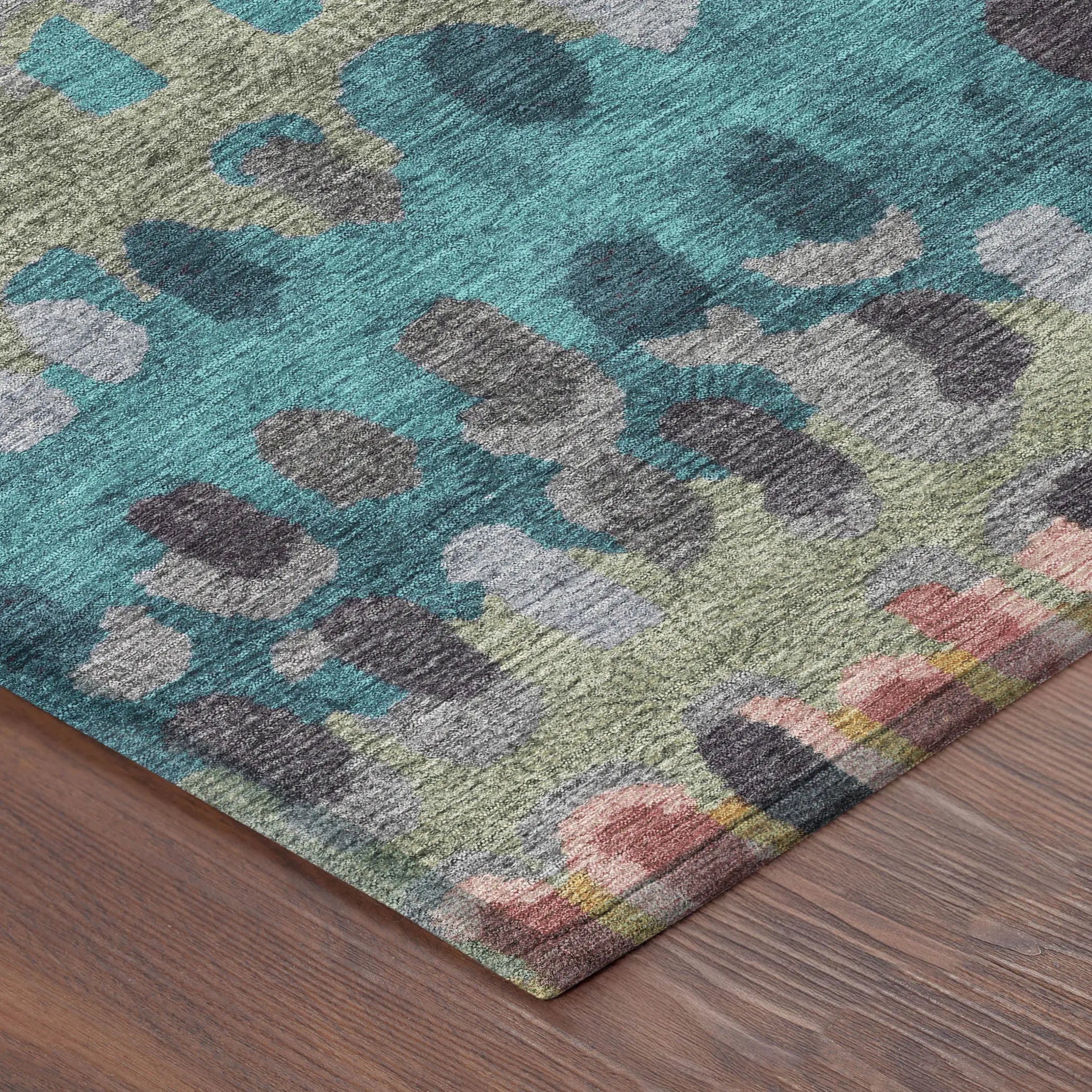 8' Blush And Copper Round Geometric Washable Indoor Outdoor Area Rug Homeroots Outdoor