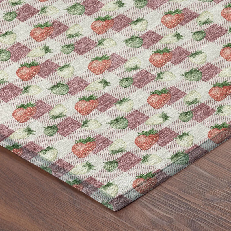 8' Blush And Pink Round Floral Washable Indoor Outdoor Area Rug Homeroots Outdoor