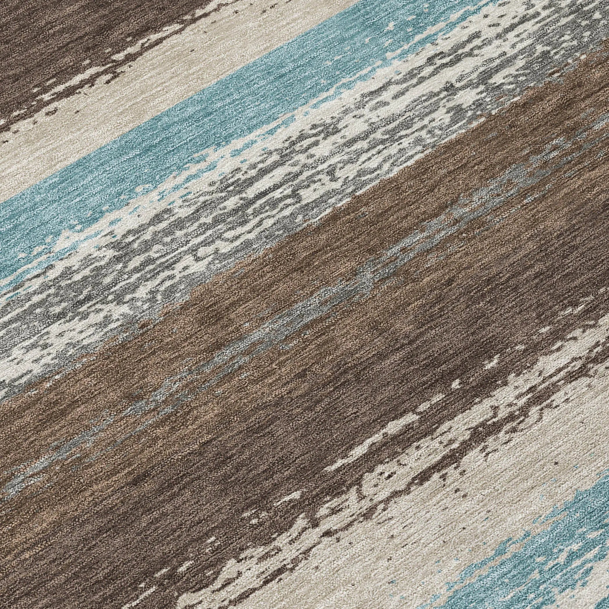 8' Brown And Beige Round Striped Washable Indoor Outdoor Area Rug Homeroots Outdoor