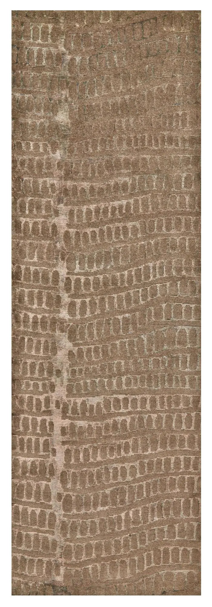 8' Brown And Black Abstract Hand Knotted Area Rug Homeroots Home Decor