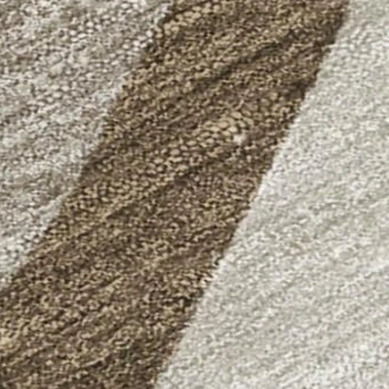 8' Brown And Ivory Round Abstract Washable Indoor Outdoor Area Rug Homeroots Outdoor