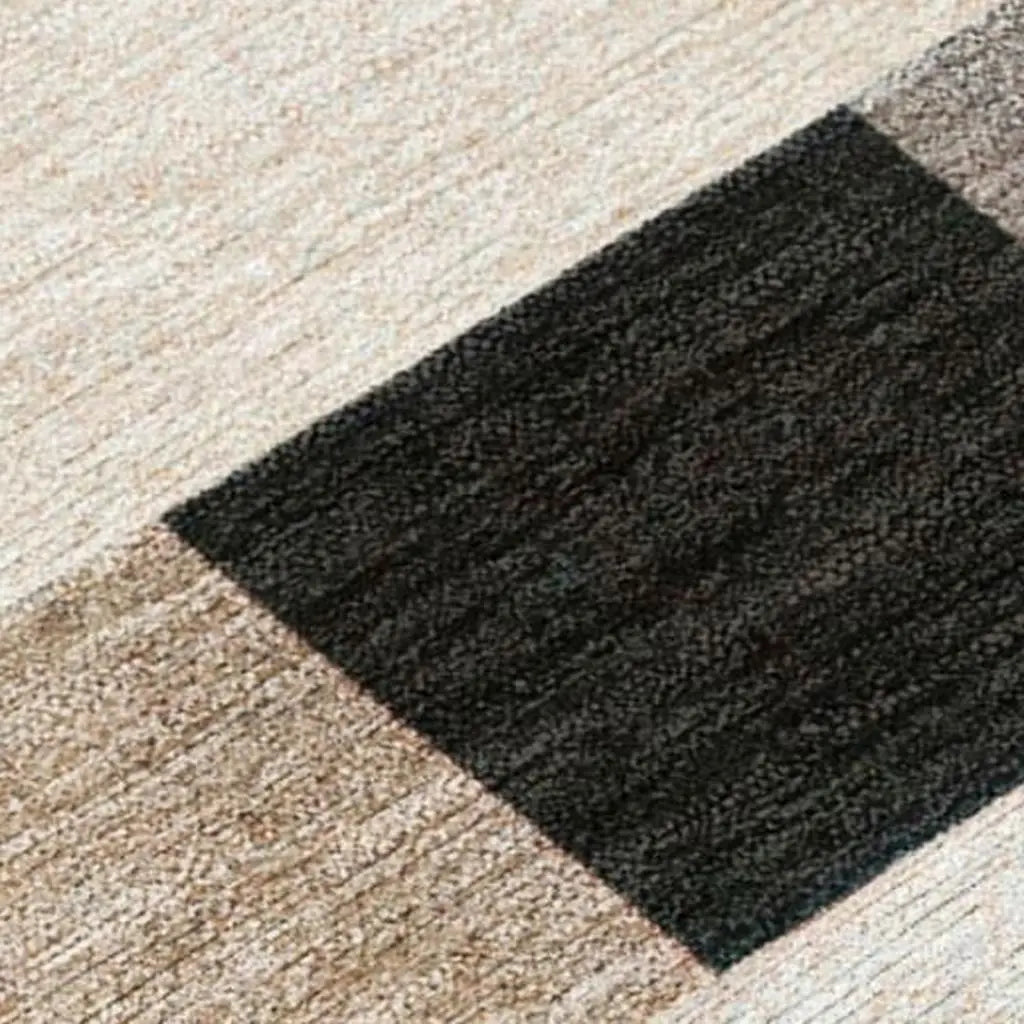 8' Charcoal And Gray Round Striped Washable Indoor Outdoor Area Rug Homeroots Outdoor