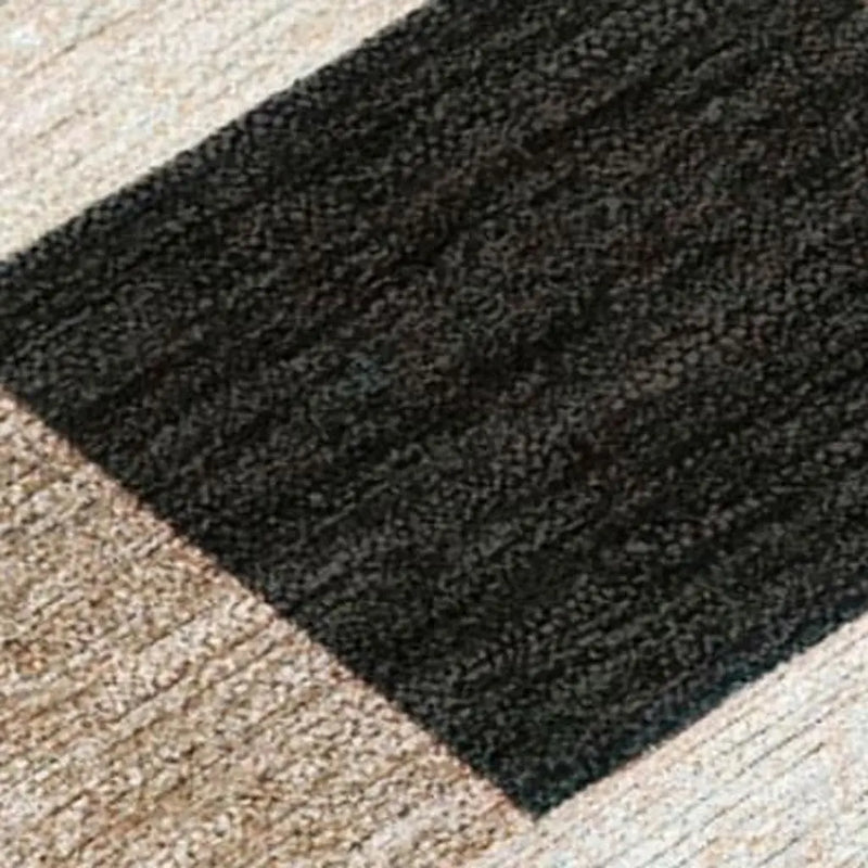 8' Charcoal And Gray Round Striped Washable Indoor Outdoor Area Rug Homeroots Outdoor