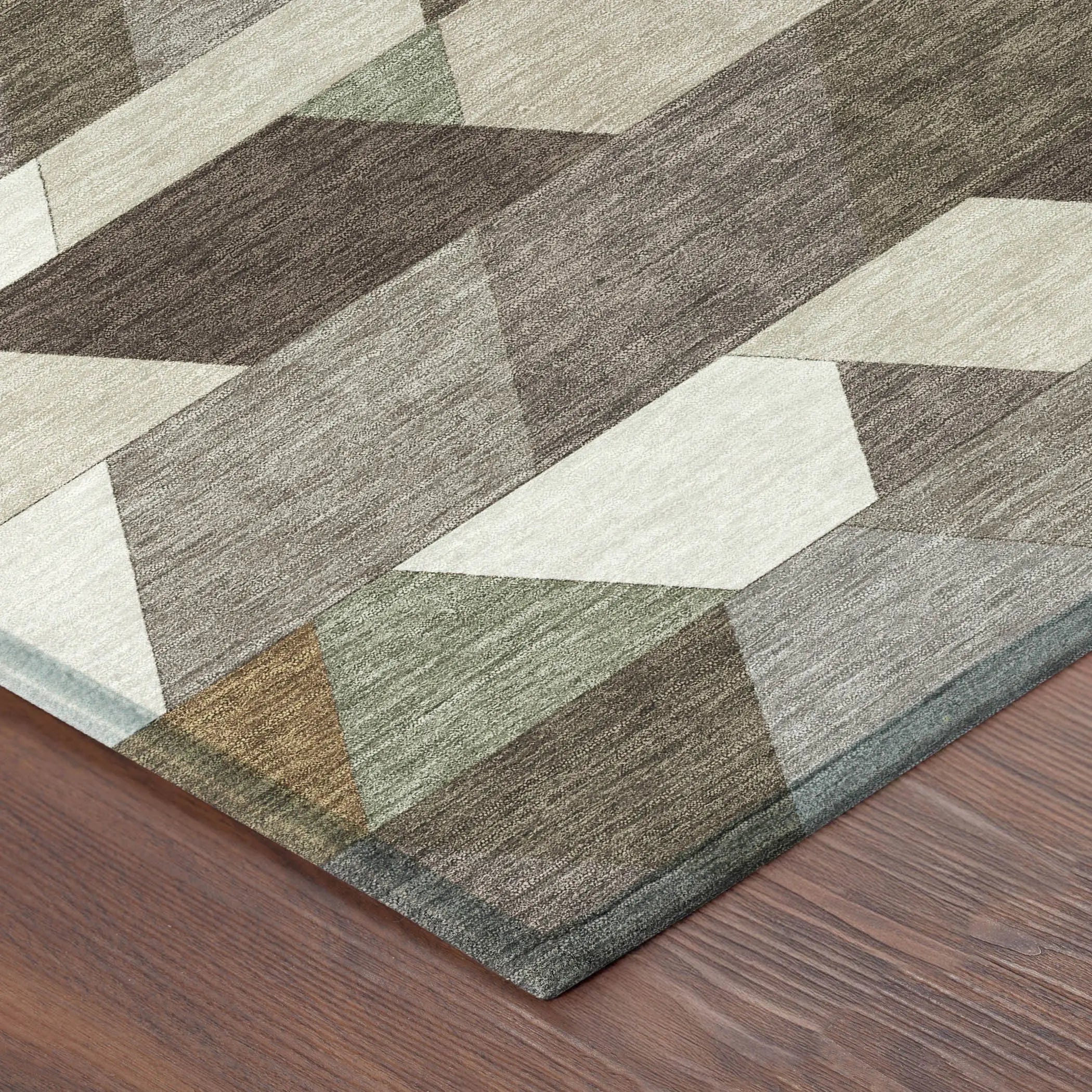 8' Chocolate And Beige Round Geometric Washable Indoor Outdoor Area Rug Homeroots Outdoor